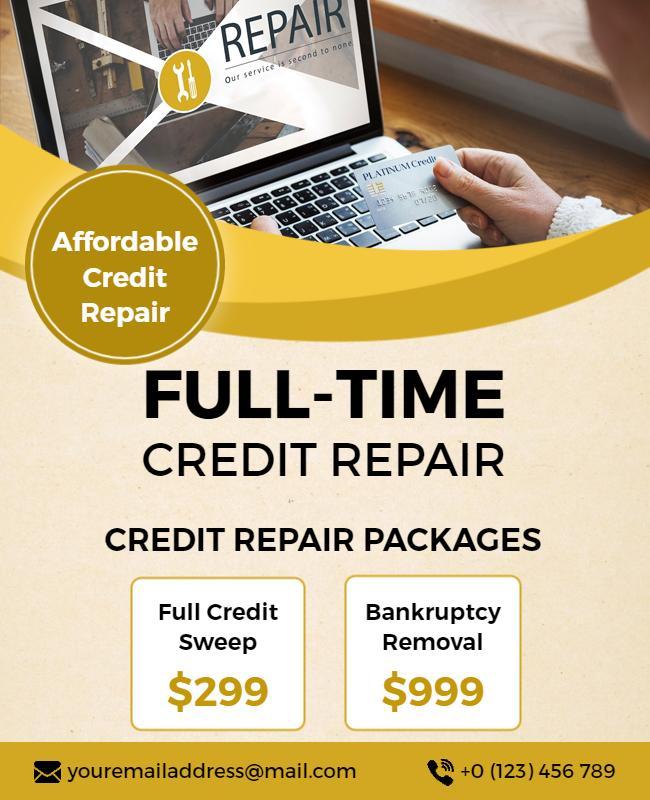 Affordable Credit Repair Services Flyer Template