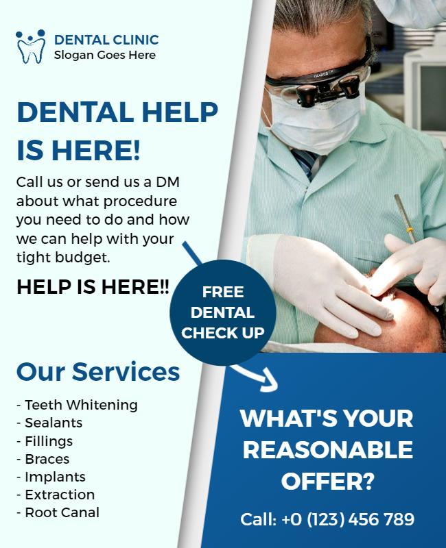 Affordable Dental Services Promotion Flyer Template