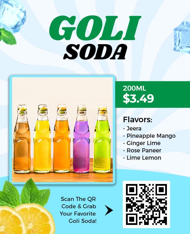 Affordable Goli Soda Variety Flyer Template