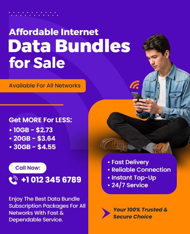 Affordable Internet Data Bundles Promotion Flyer Template
