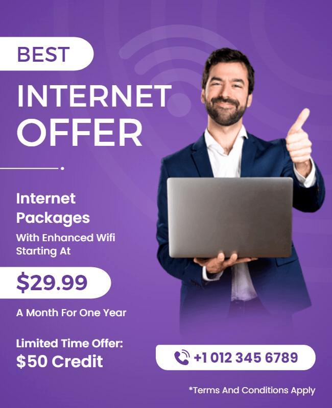 Affordable Internet Package Promotional Flyer Template