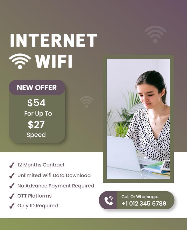 Affordable Internet Wifi Service Flyer Template