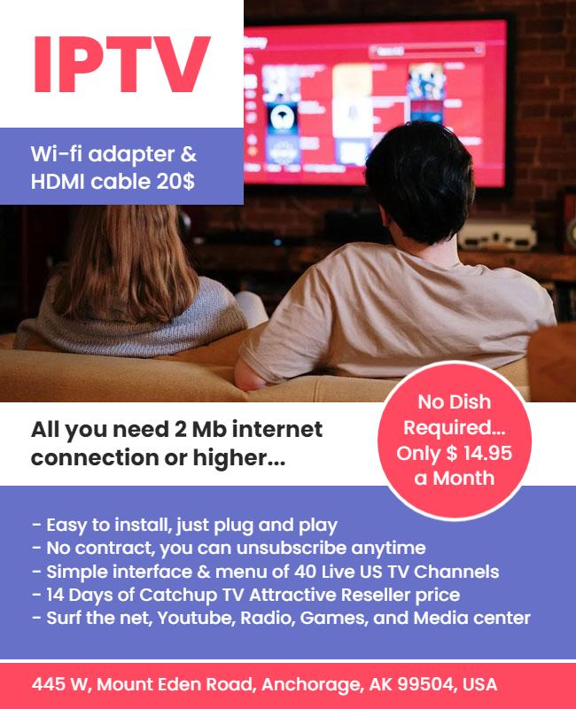 Affordable Iptv Subscription Service Flyer Template