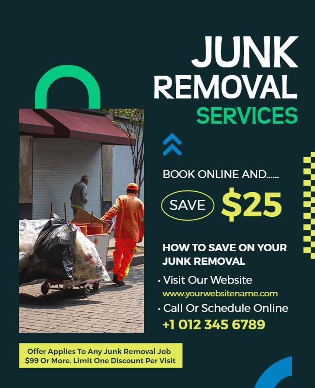 Affordable Junk Removal Services Flyer Template