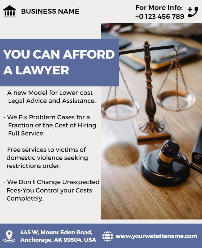 Affordable Legal Services Promotional Flyer Template