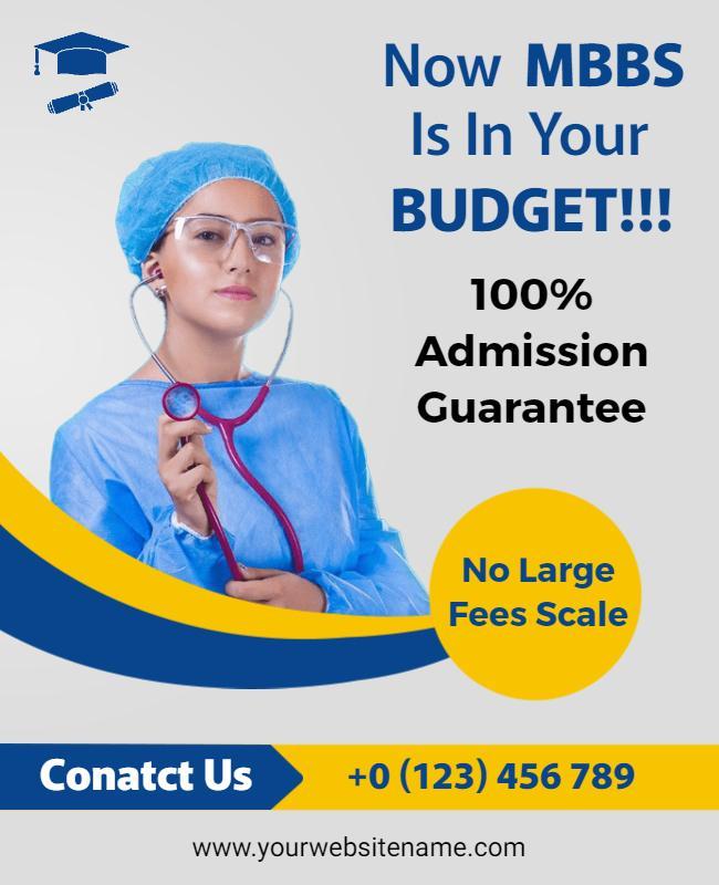 Affordable Mbbs Admission Promotional Flyer Template