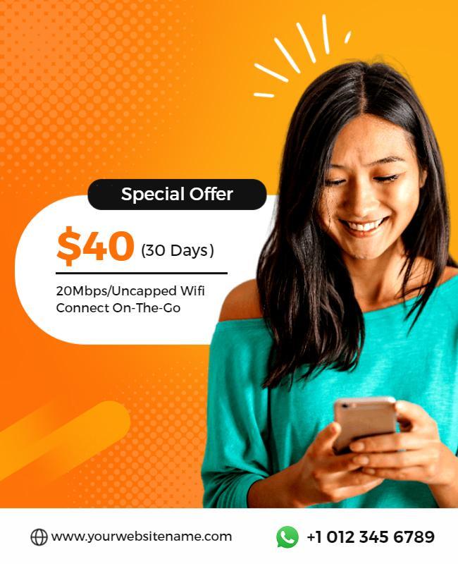 Affordable Mobile Wifi Special Offer Flyer Template