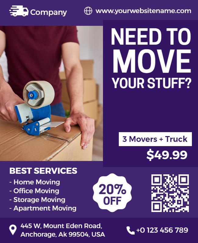 Affordable Moving Services Promotion Flyer Template