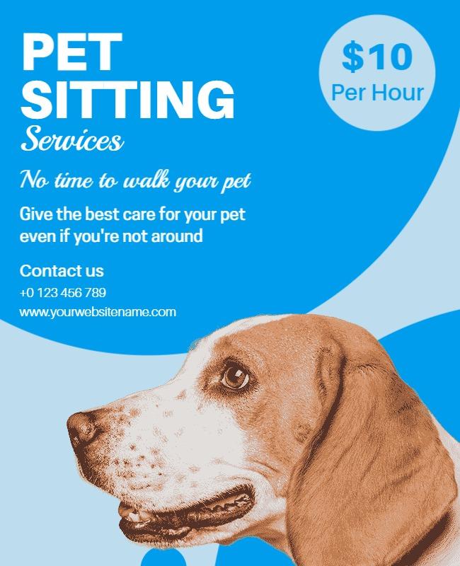 Affordable Pet Sitting Services Flyer Template