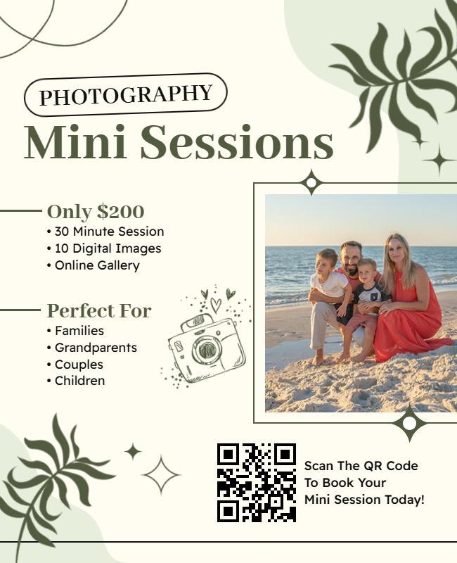 Affordable Photography Mini Sessions Flyer Template