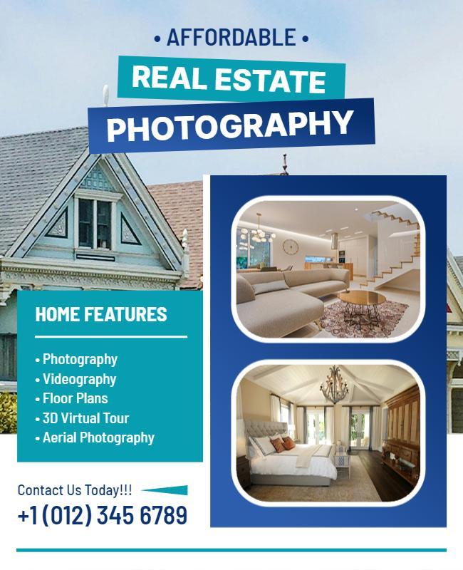 Affordable Real Estate Photography Services Flyer Template