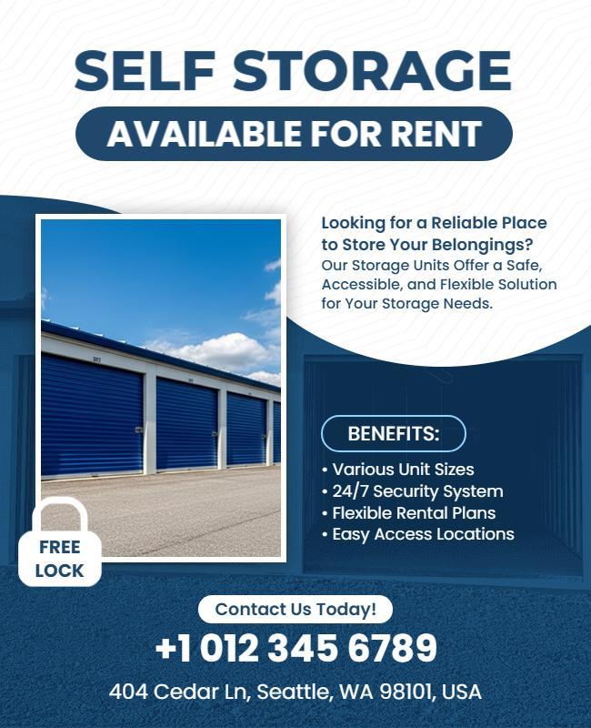 Affordable Self Storage Rental Flyer Template