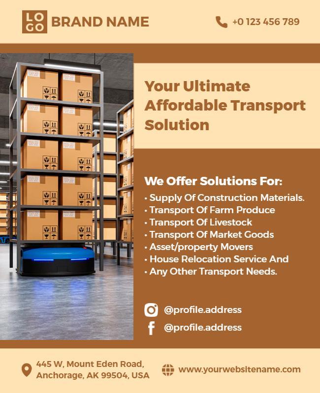 Affordable Transport and Moving Services Flyer Template