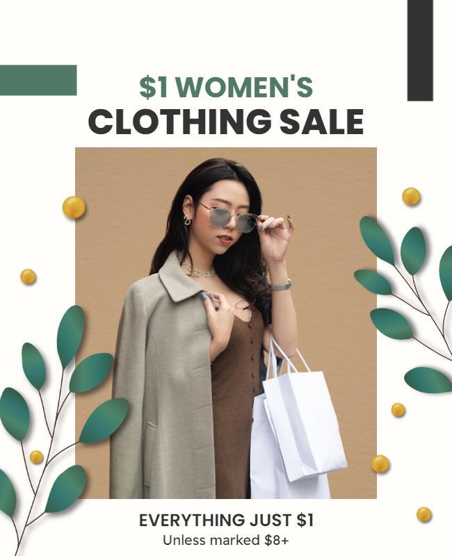 Affordable Womens Clothing Sale Flyer Template