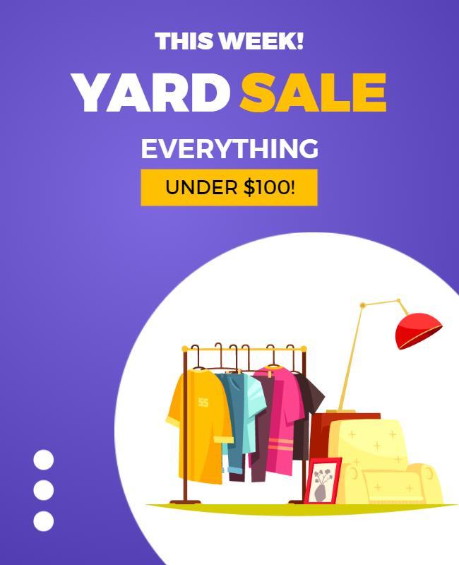 Affordable Yard Sale Event Flyer Template