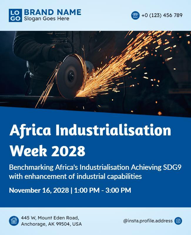 Africa Industrialisation Week Event Flyer Template