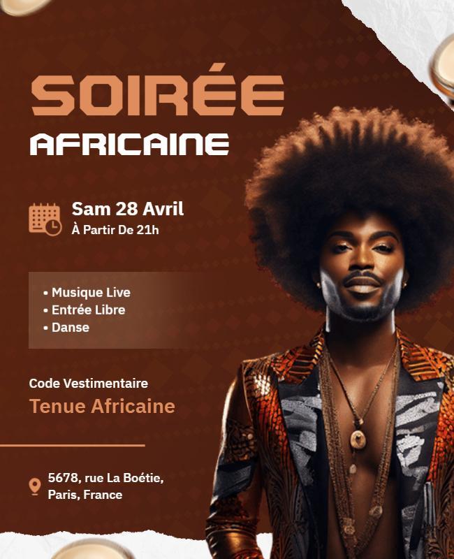 African Cultural Soiree Event Flyer Template