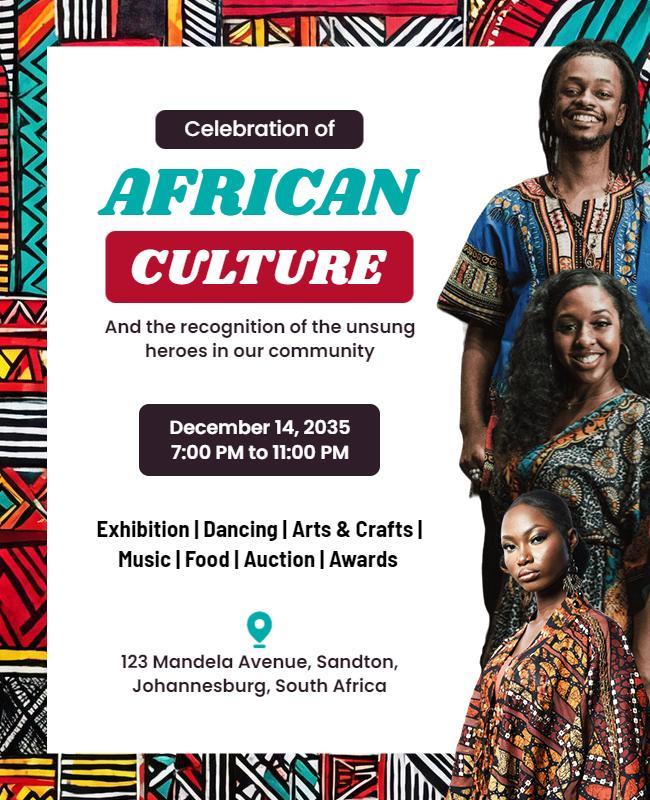 African Culture Celebration Event Flyer Template