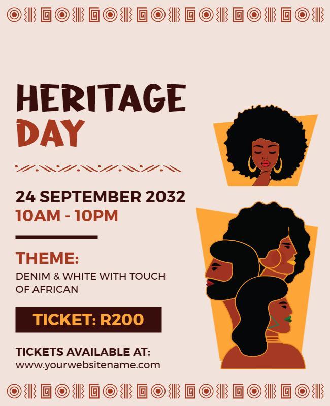 African Heritage Day Celebration Flyer Template