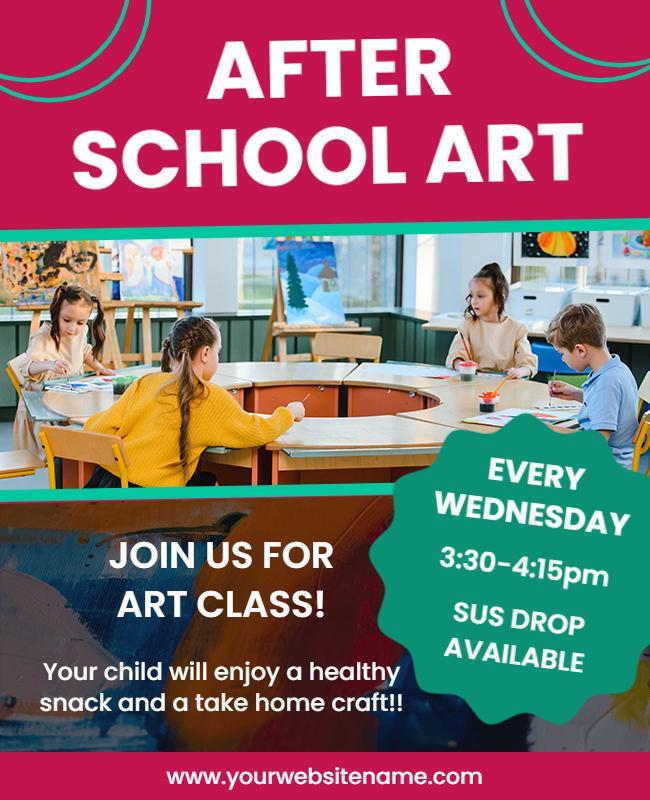 After School Art Class Promotion Flyer Template