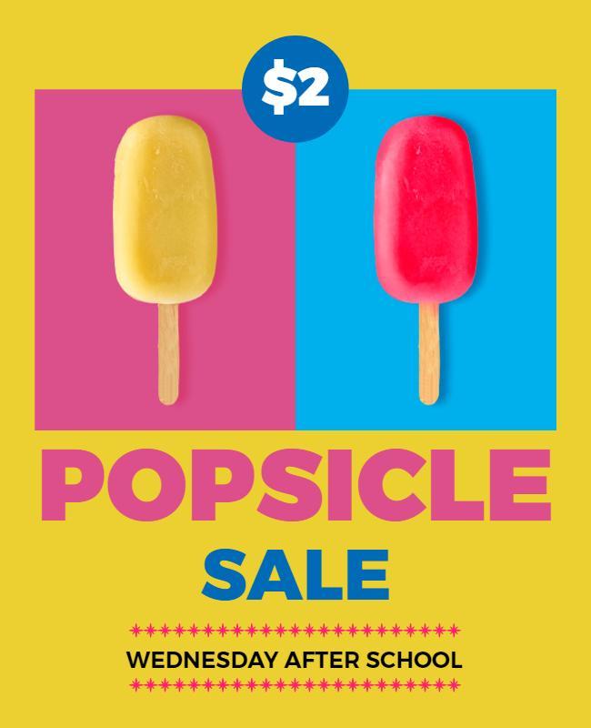 After School Popsicle Sale Flyer Template