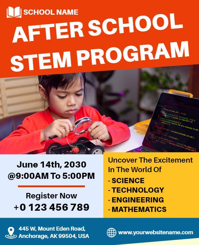 After School Stem Education Program Flyer Template