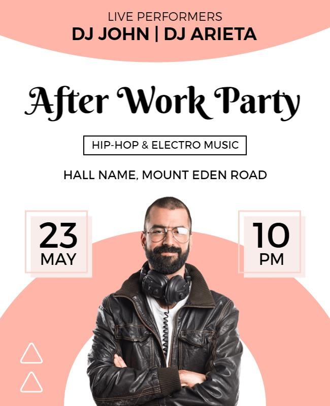 After Work Party Music Event Flyer Template