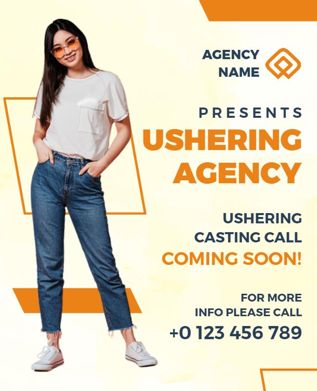 Agency Casting Call Announcement Flyer Template