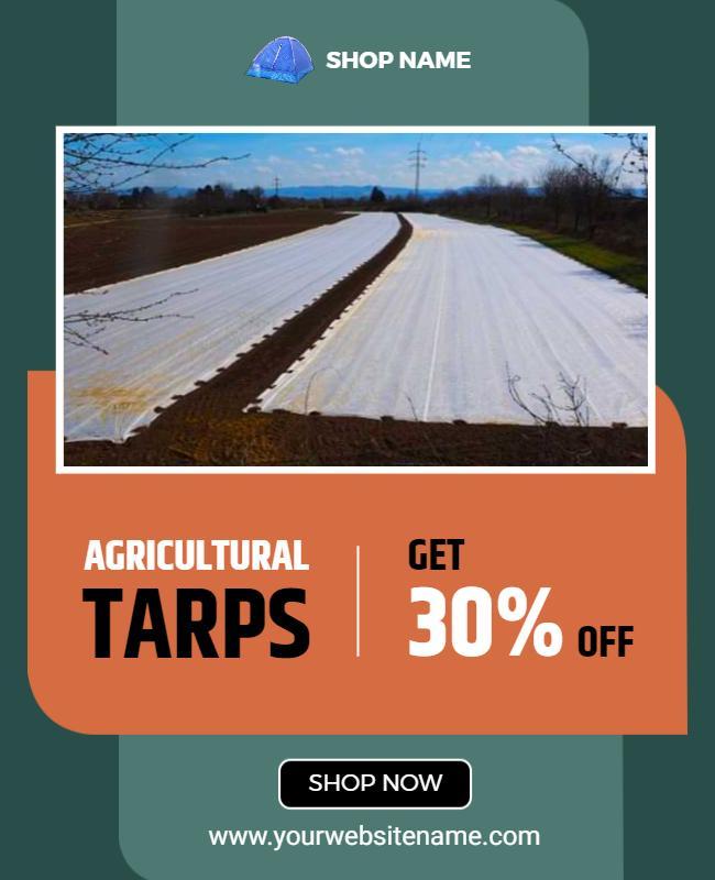 Agricultural Tarps Discount Promotion Flyer Template