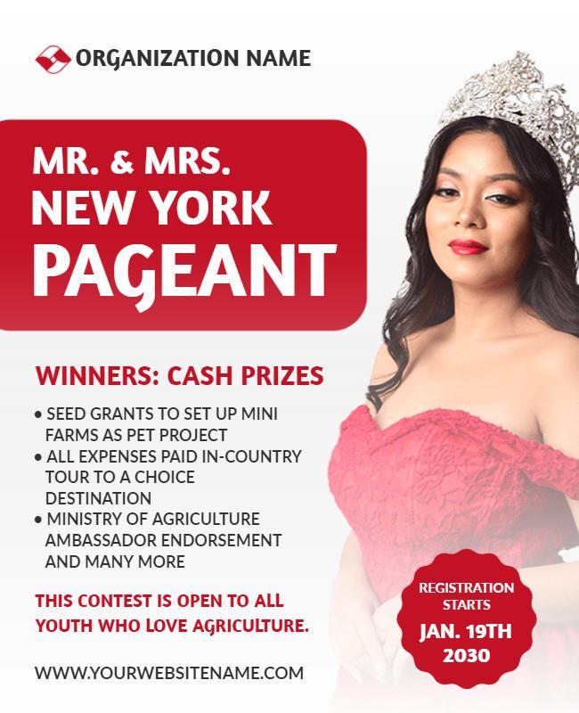 Agricultural Youth Pageant Event Flyer Template