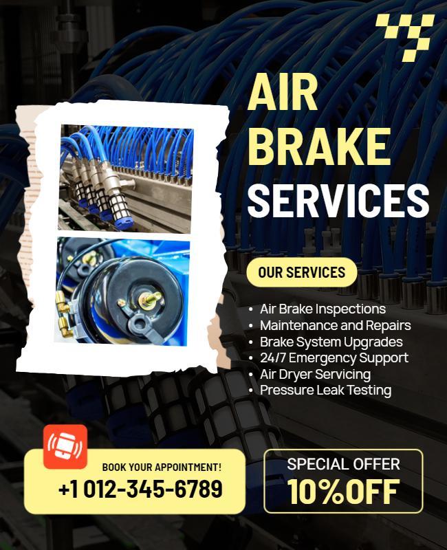 Air Brake Services Promotion Flyer Template