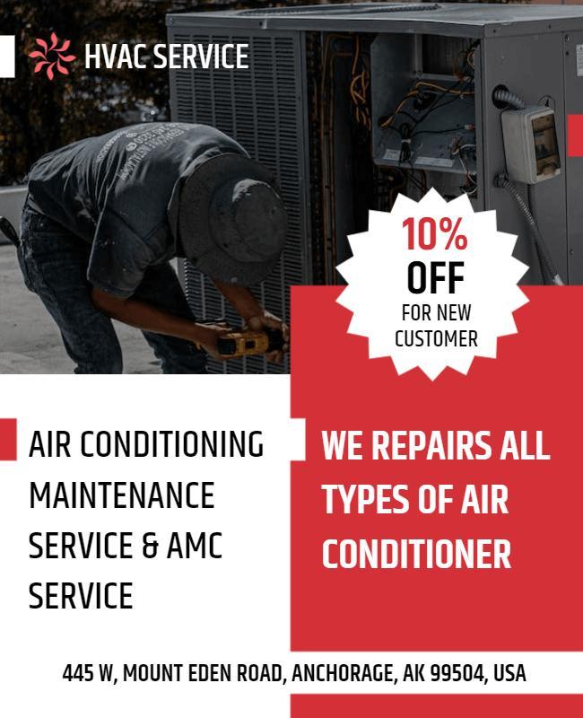 Air Conditioning Maintenance Service Flyer Template