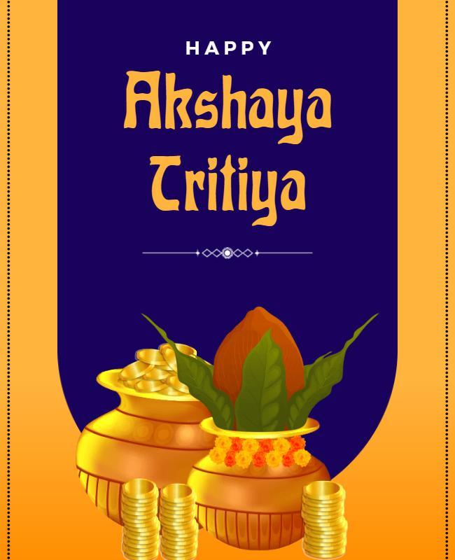 Akshaya Tritiya Celebration Flyer Template