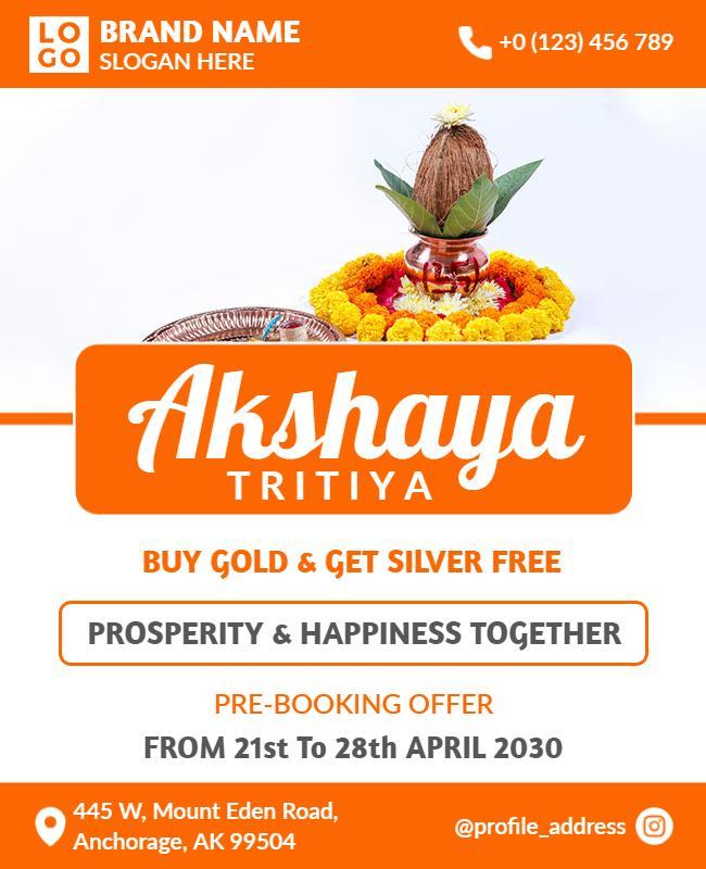 Akshaya Tritiya Celebration Offer Flyer Template