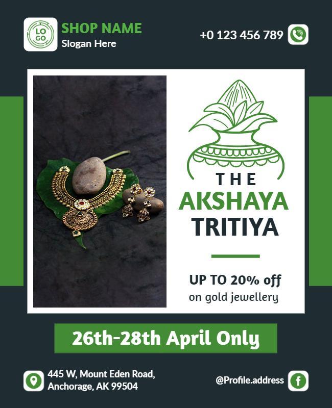 Akshaya Tritiya Gold Jewelry Offer Flyer Template