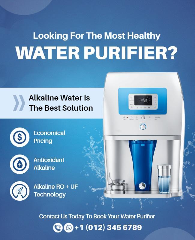 Alkaline Water Purifier Promotional Flyer Template