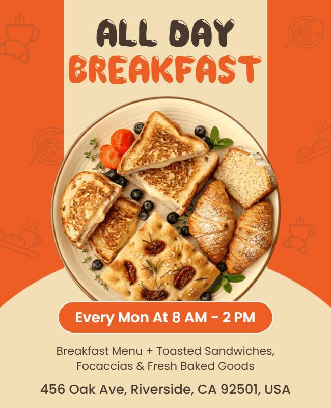 All Day Breakfast Special Flyer Template