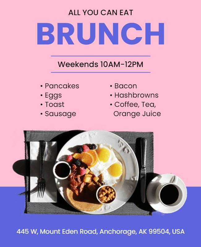 All You Can Eat Brunch Event Flyer Template