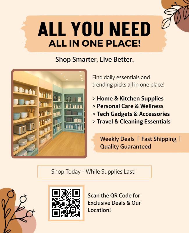 All You Need Products Marketing Flyer Template