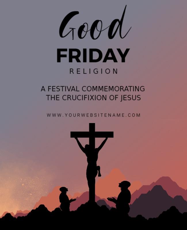 Almond Frost Good Friday Flyer Template