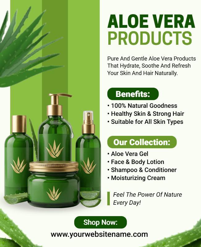 Aloe Vera Natural Product Flyer Template