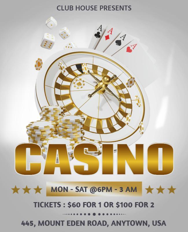 Alto and Silver Chalice Casino Flyer Template