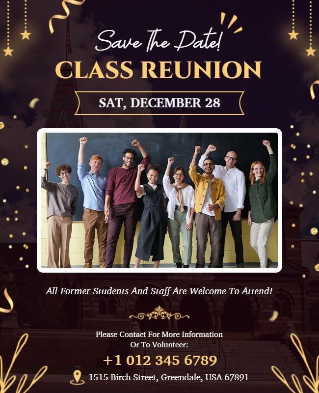 Alumni Class Reunion Event Flyer Template