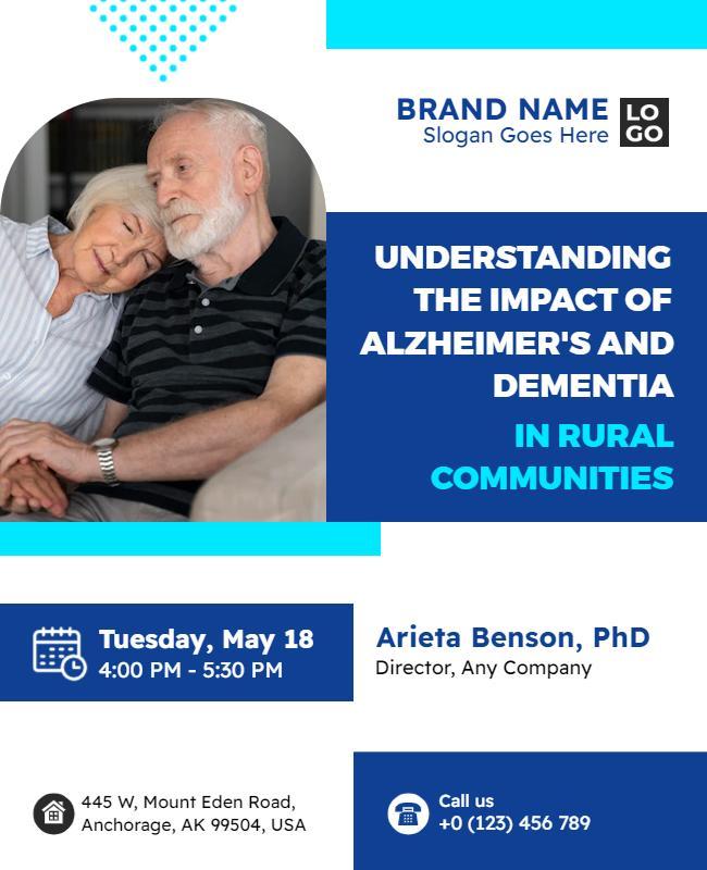 Alzheimers and Dementia Information Session Flyer Template