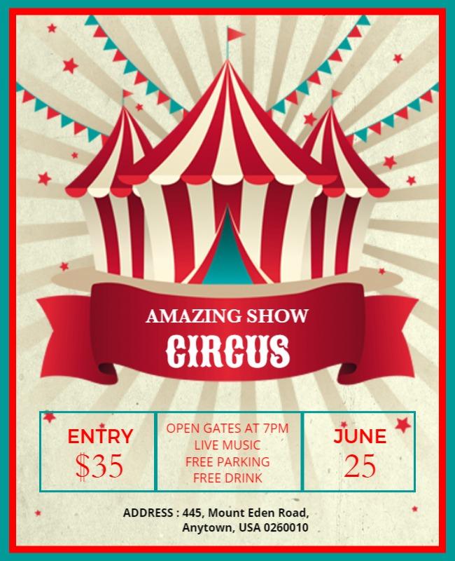 Amazing Circus Show Event Flyer Template