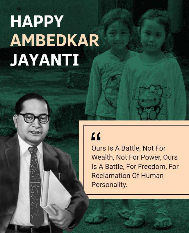 Inspirational Ambedkar Jayanti Celebration Flyer Template