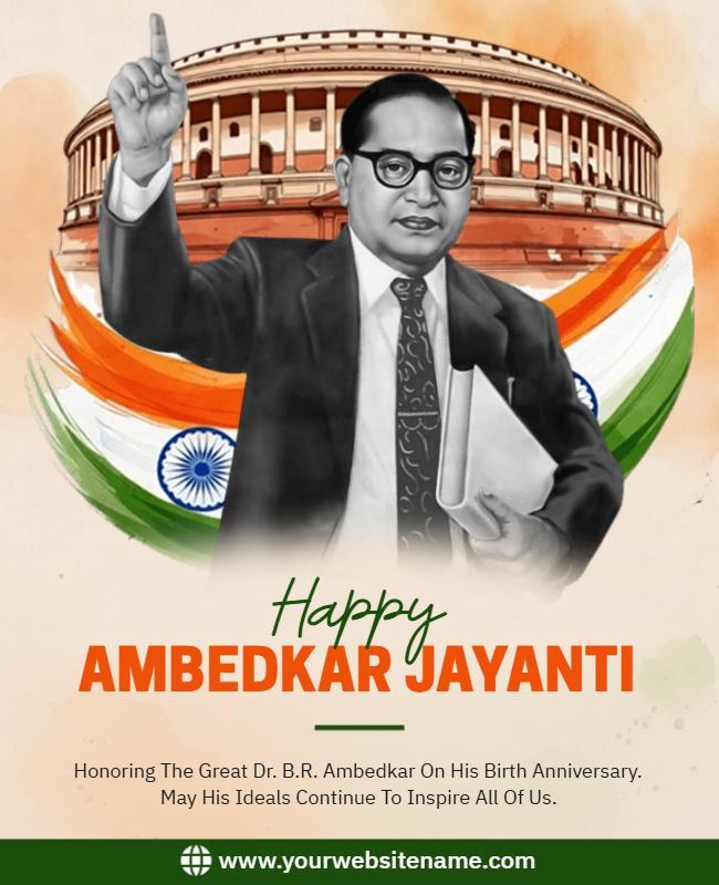 Ambedkar Jayanti Celebration Poster Template