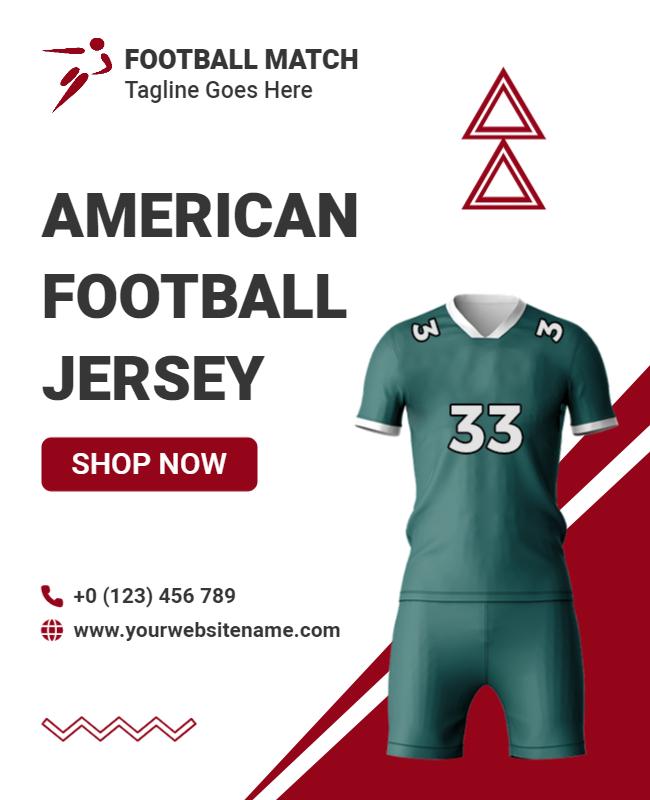 American Football Jersey Promotion Flyer Template