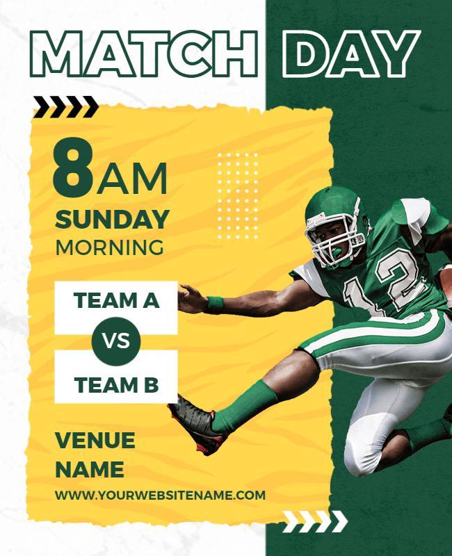 American Football Match Day Event Flyer Template