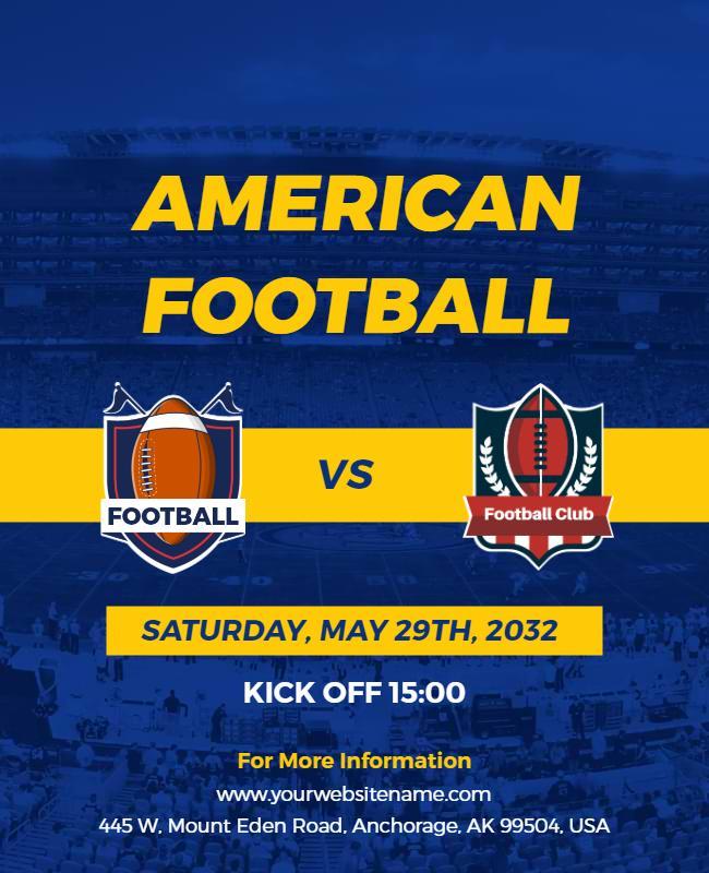 American Football Match Event Flyer Template